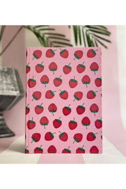 Strawberry Themed Planner Card Cover Notebook Timeless Agenda