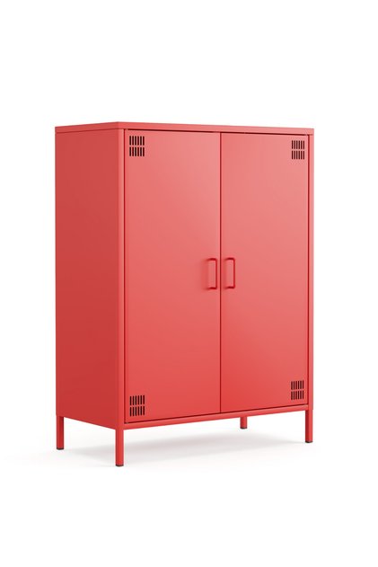 Pera Metal Dolap 2 Kapılı 80,50 x 40 x 109,50 cm - Ral 3020 Kırmızı