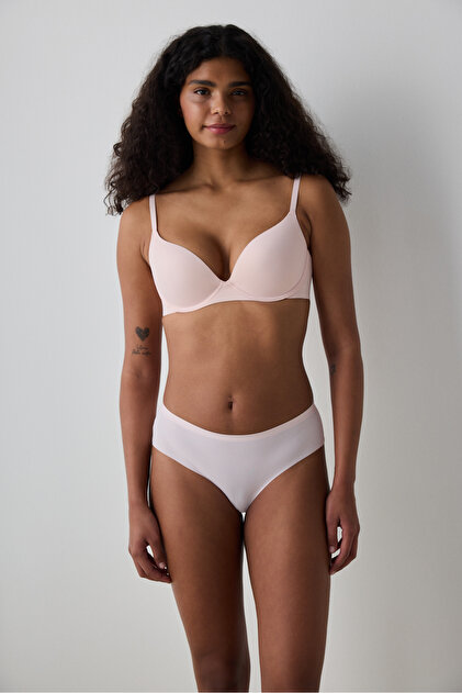 Liny Ribbed Underwire Pink Bra