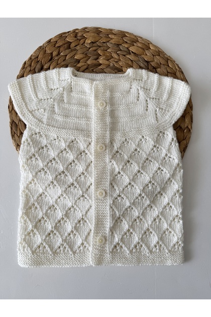 Hand Knitted Handmade Wool Yarn Knitted Baby Boy and Girl Vest; Baby Gift
