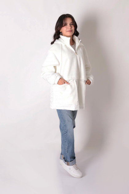 İkoll 0035832 Kadın Kapitone Garnili Peluş Mont - Fiyatı, Yorumları