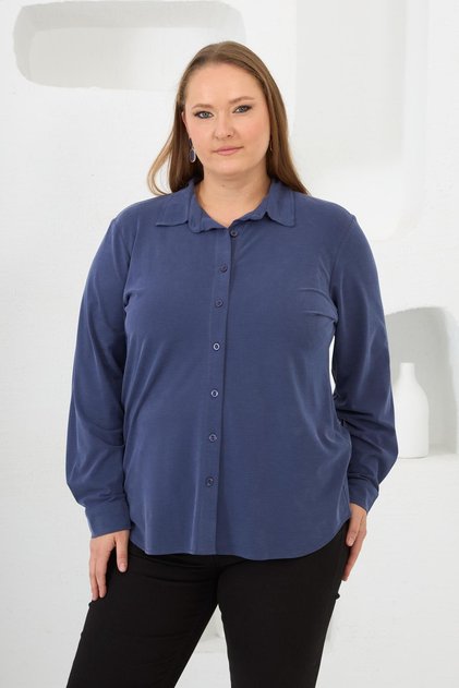 Large Size Solid Color Shirt