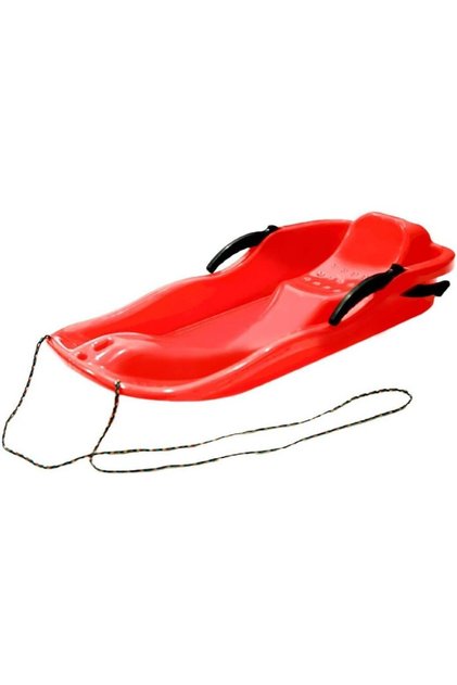Sanie, TEO, Plastic, +3 ani, 87 x 40 x 17.5 cm, cu frână și frânghie, pentru adulți și copii, Roșu