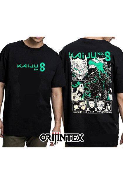 Kaiju No. 8 Kafka Hibino Front and Back Printed Unisex Black Tshirt
