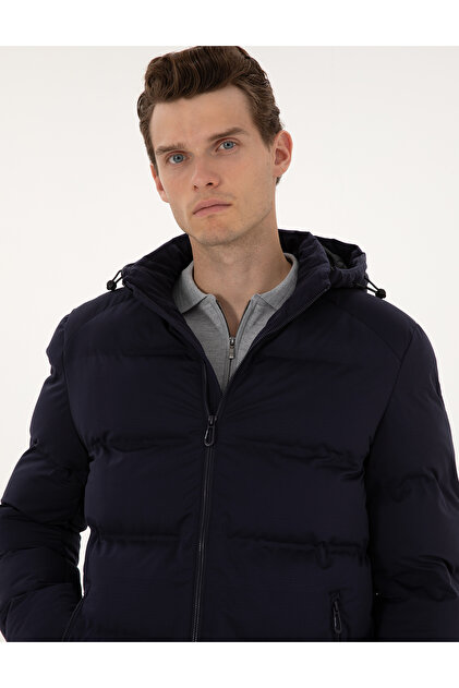 Pierre Cardin Lacivert Kapüşonlu Mont 50313868-VR033 - Fiyatı