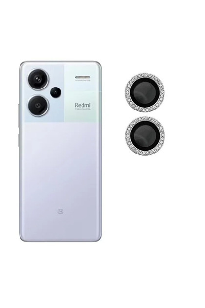 KVK PRİVACY Xiaomi Note 13 Pro Plus 5G Silver Taşlı Kamera Lens