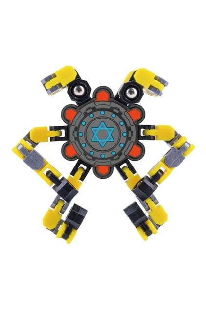 Jucărie senzorială antistres, Viziune, Fidget Spinner transformabil, +3 ani, Galben