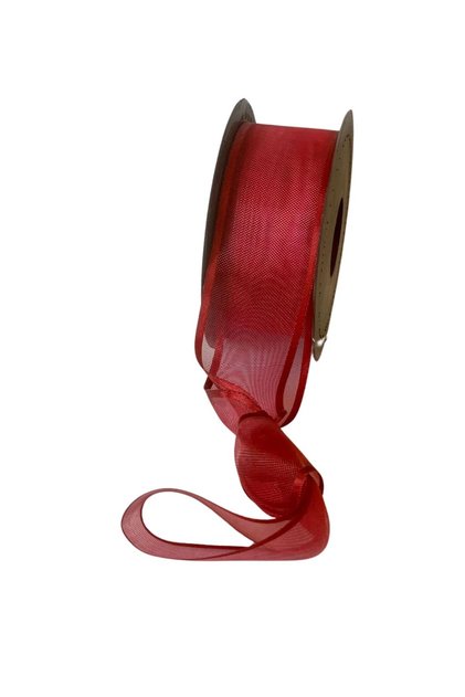 Burgundy Chiffon Tulle Fabric Ribbon 4 cm X 20 m Gift Packaging Henna Bridal Dowry Bundle Decoration Ribbon Bow