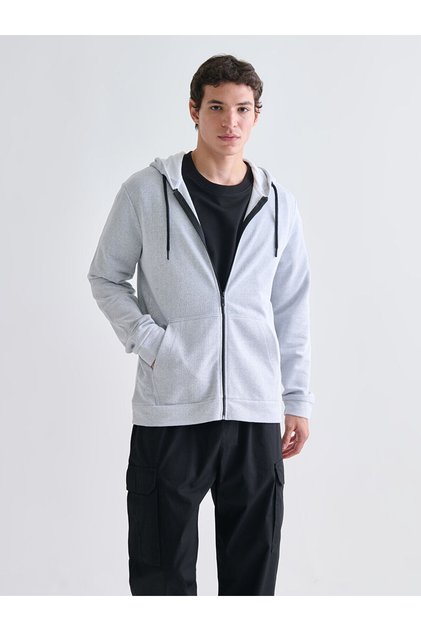 Peak New Season Hooded Long Sleeve Men's Zippered Sweatshirt