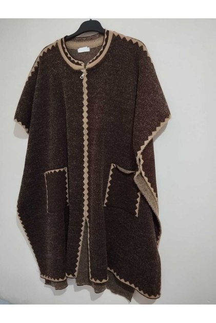 Superior Quality, Very Large Size, Soft Coat Model Knitwear Poncho