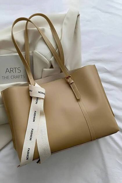 Fashion Column Strap Large Women's Hand and Shoulder Bag