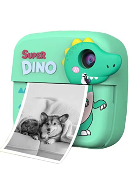 Cameră foto cu imprimare instantanee pentru copii, VALA® A28, model de dinozaur