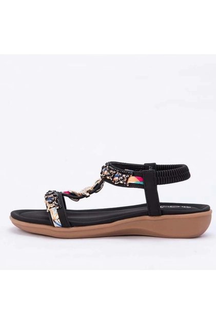25Y150-11 صندل نسائي أسود
