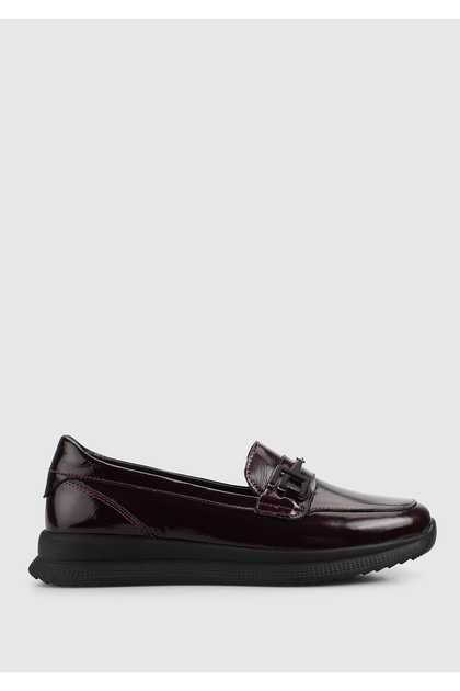 Burgundy Leather Women's Shoes