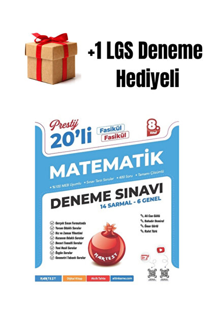 Nartest Yayınları Nartest 8.Sınıf (LGS) Matematik 20'li Fasikül