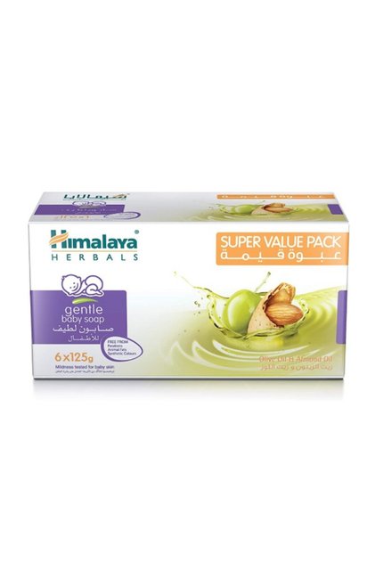 Himalaya Gentle Baby Bar Soap with Olive & Almond Oil 6 x 125g