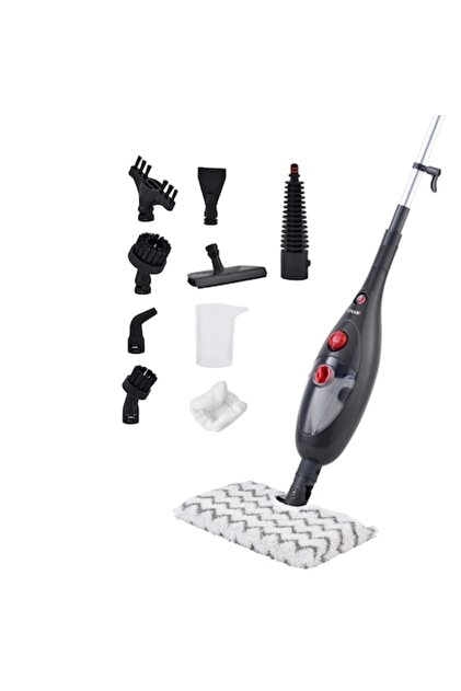 Mop cu aburi 2 in 1 Max, 1300W, Incalzire Rapida, Aparat cu aburi 10bar, Rezervor 0.4L, Rotire 180°, 10 Trepte de Putere, Omoara 99.99% Bacterii, 10 Accesorii pentru toate podelele