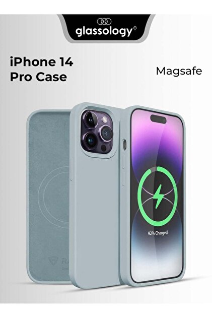 MagSafe Silicone Case for iPhone 14 Pro – Grey, Slim & Protective