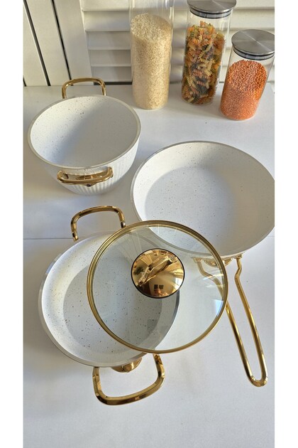 Maya 4 Piece Cookware Set Gold Series