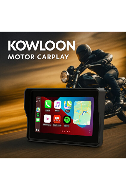 KOWLOON MOTOSİKLET VE BİSİKLET CARPLAY ANDROİD AUTO ÇİFT KAMERALI