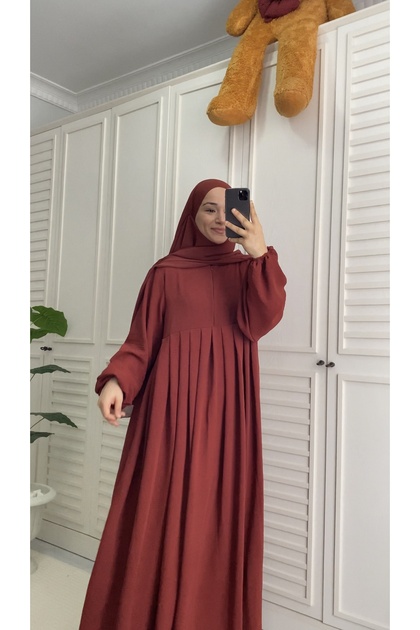 Ayrobin Dress 3-Layer Long Souffle Hijab Set