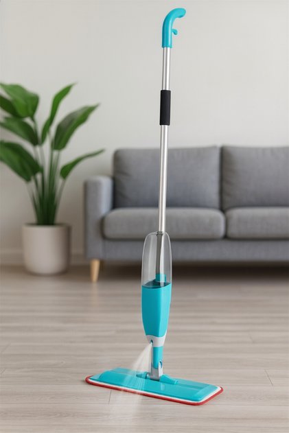 Mop cu Pulverizator, Lavetă Absorbantă 38x10 cm, Rezervor 600 ml, Curățare Rapidă Fără Urme