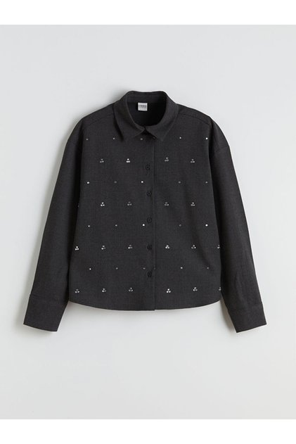 Gray Stone Girl's Shirt from Plus-Store