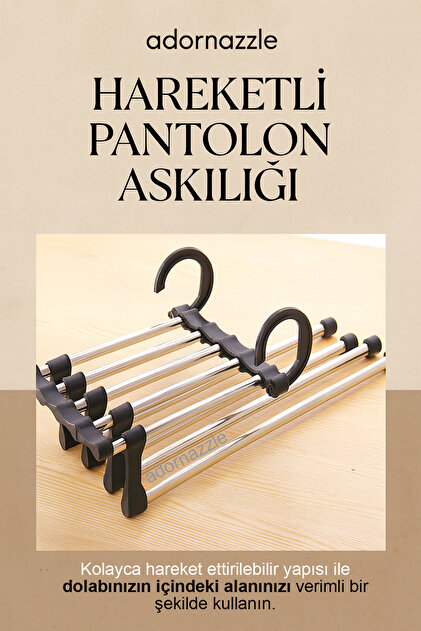 Pantolon Askılığı, Hareketli Pantolon Askısı, 5'li Pantolon Askılığı