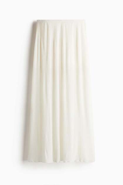 Plissé maxi skirt
