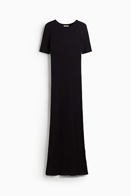 Rib-knit T-shirt dress