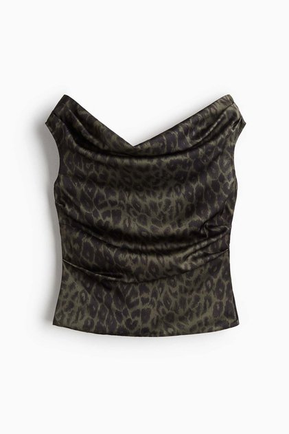 Draped off-the-shoulder top