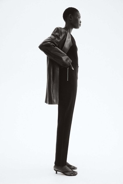 Zip-hem interlock trousers
