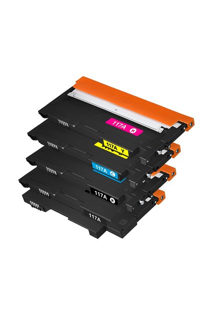 مجموعة خراطيش حبر متوافقة HP 117A - لطابعات الليزر الملونة متعددة الوظائف 178nw 179fnw 150nw CMY