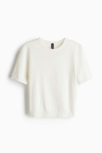 Fine-knit T-shirt