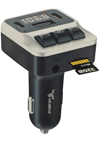 Lucatch LF-153 Araç Fm Transmitter 45W Typ-C Hızlı Şarjlı Çakmaklık Girişli Bluetooth Araç Kiti