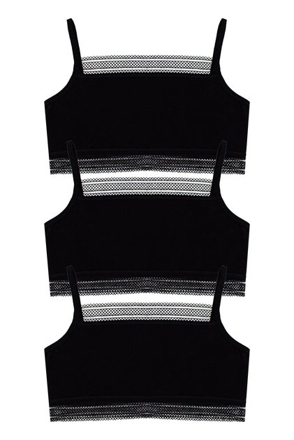 Girl's Bustier 3-Piece Without Pads (96% Cotton - 4% Elastane)