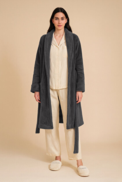 knee length dressing gown Women's Dang Soft Fleece Knee-Length Robe