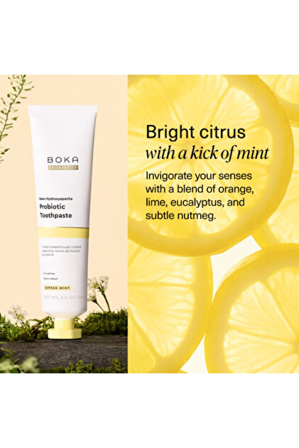 BOKA Probıotıcs Nano -Hydroxyapatite Probıotıcs Toothpaste Cıtrus
