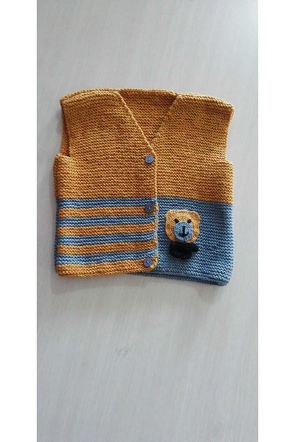 Hand Knitted Crochet Baby Vest Handmade Baby Kids Knitted Vest//