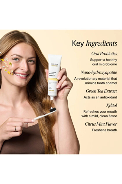 BOKA Probıotıcs Nano -Hydroxyapatite Probıotıcs Toothpaste Cıtrus