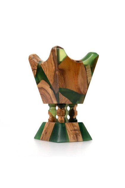 Saudi green resin incense burner