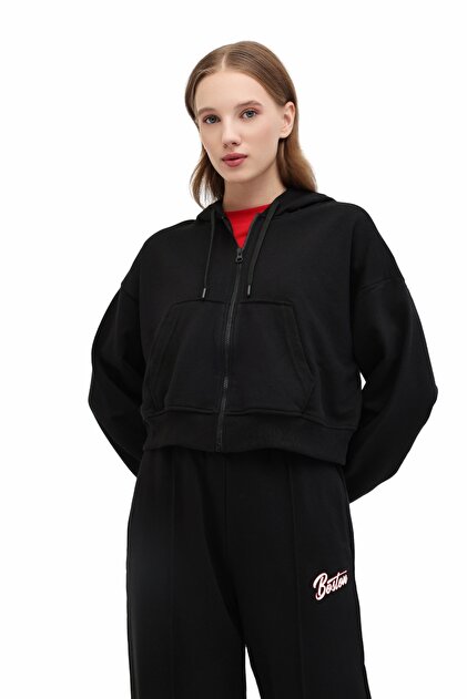 Lumberjack WL 17ZIRYAN BTS801 5PR Siyah Kadın Sweatshirt - Fiyatı