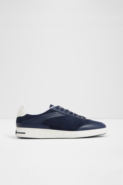 CYPRESS - Erkek Lacivert Hakiki Deri Bağcıklı Sneaker