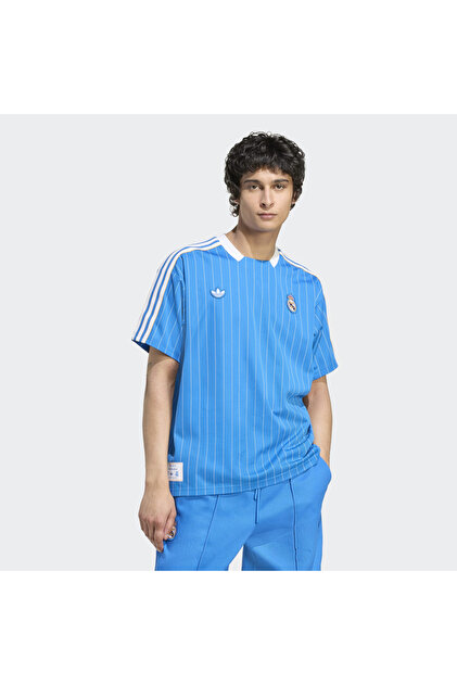adidas Real Madrid Terrace Icons Unisex Mavi Tişört - JN3060