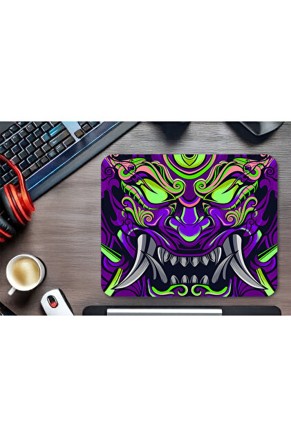urzuva Infernal Oni Gaming Oyuncu XL Mouse Pad Kaydırmaz Dikişli