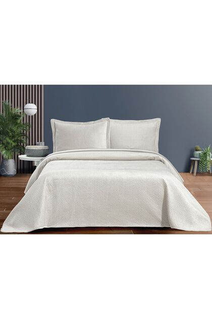 Bedspread Set Siena Double Cream