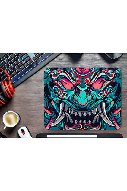 urzuva Infernal Oni Gaming Oyuncu XL Mouse Pad Kaydırmaz Dikişli