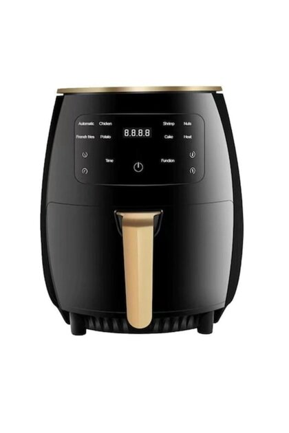 Friteuză cu aer, 2400 W, funcție de coacere, 6 L, neagră