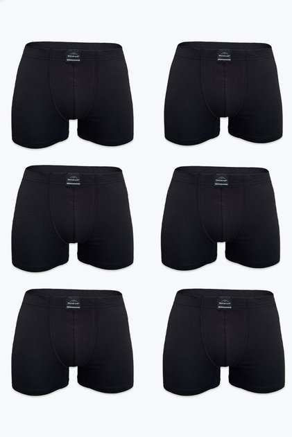Men's 6-Piece Black Premium Collection Modal Boxer 6m251