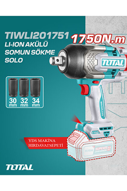 Total LI-ON AKÜLÜ 1750 NM SOMUN SÖKME - TIWLI201751 SOLO AKÜSÜZ